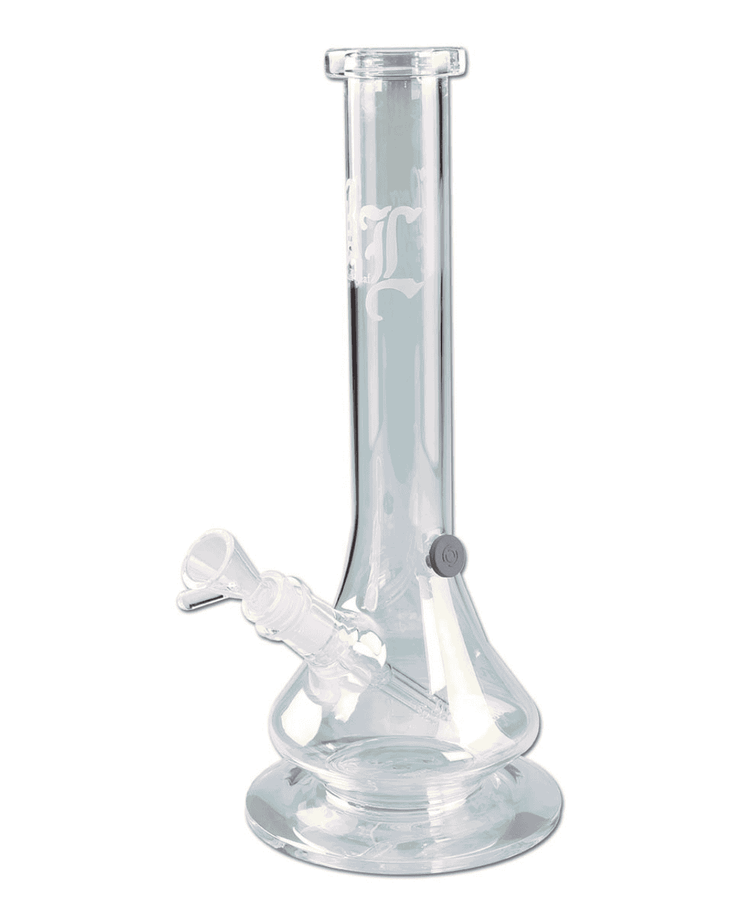 Kickloch mit Gummistopfen an der Neverland Bong von Black Leaf