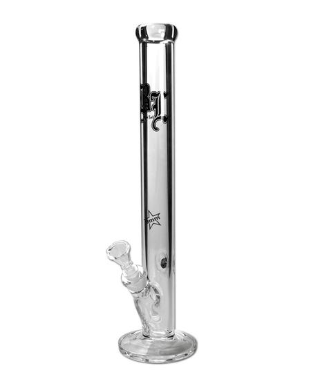 Black Leaf Zylinderbong aus 9mm Borosilikatglas mit 50 cm Höhe