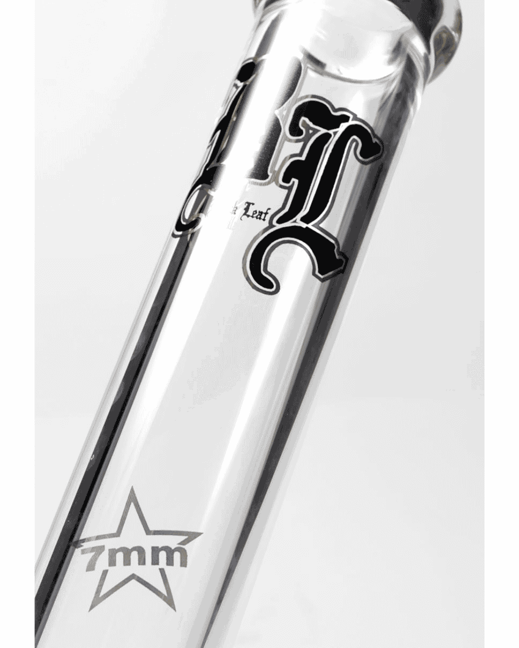 Black Leaf Bong mit Schlitzdiffusor und NS 19 Schliff