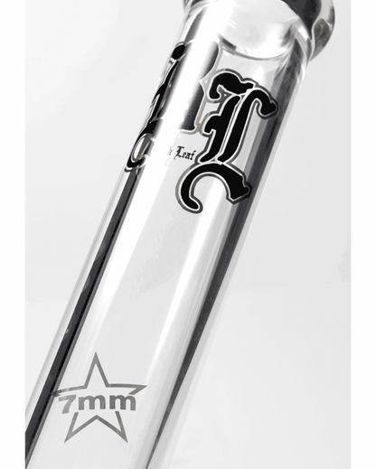 Black Leaf Bong mit Schlitzdiffusor und NS 19 Schliff