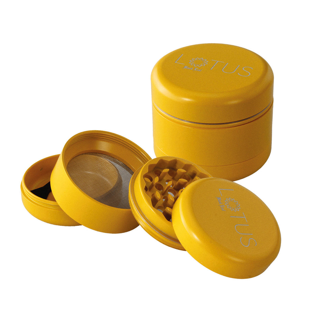 Black Leaf Lotus Grinder 4-teilig keramikbeschichtet