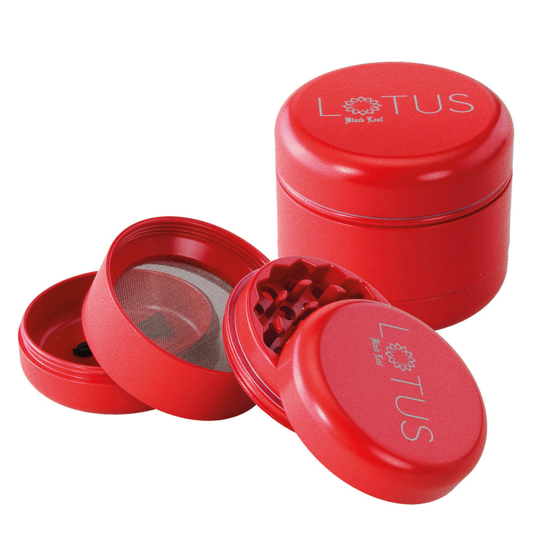 Black Leaf Lotus Grinder 4-teilig keramikbeschichtet