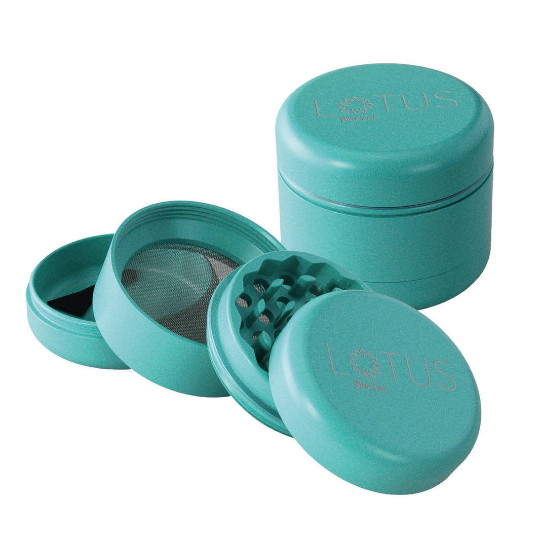Black Leaf Lotus Grinder 4-teilig keramikbeschichtet