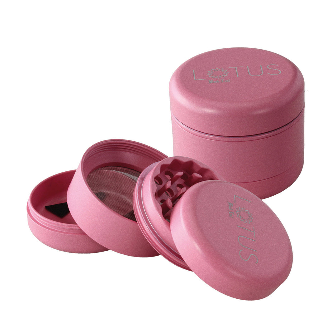 Black Leaf Lotus Grinder 4-teilig keramikbeschichtet