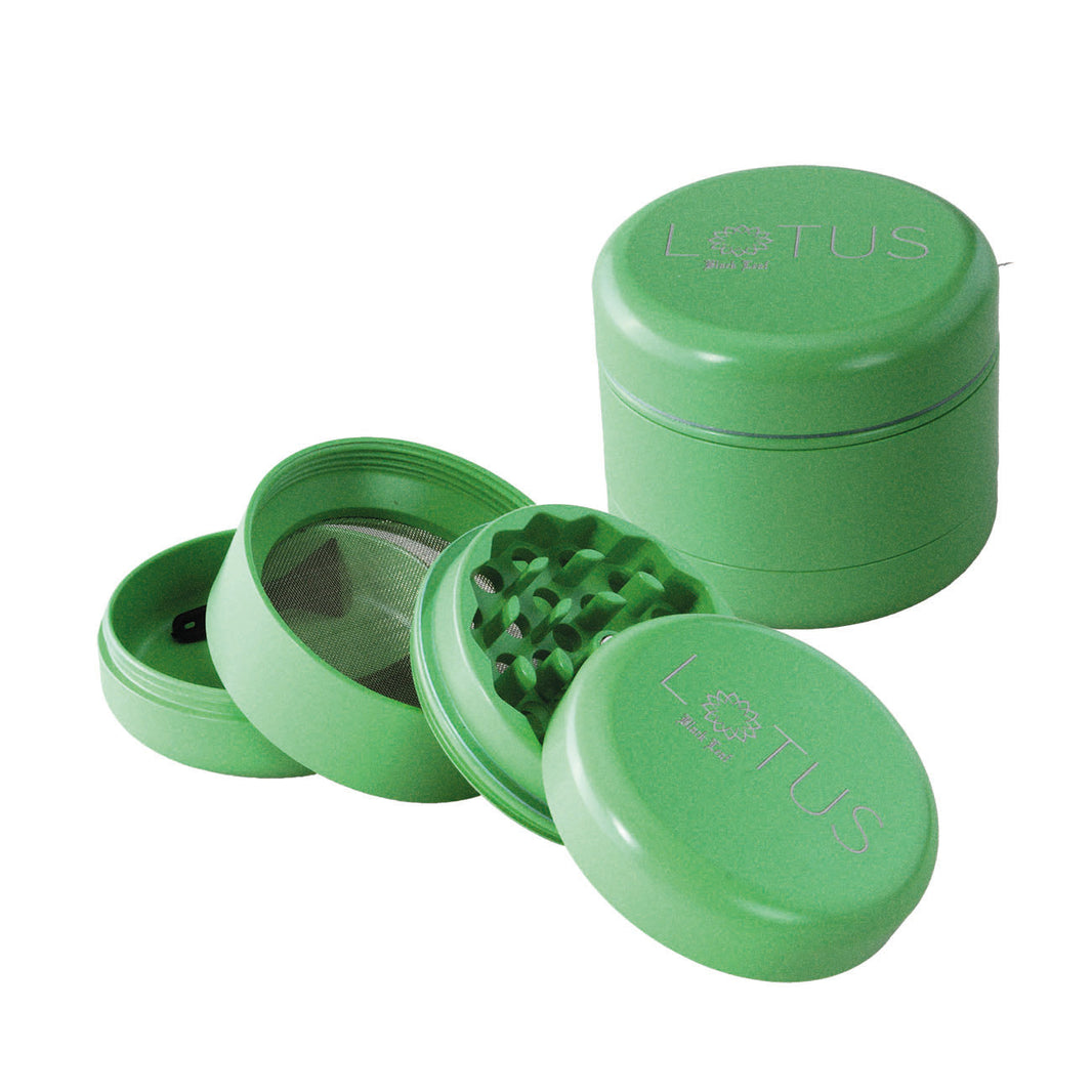 Black Leaf Lotus Grinder 4-teilig keramikbeschichtet