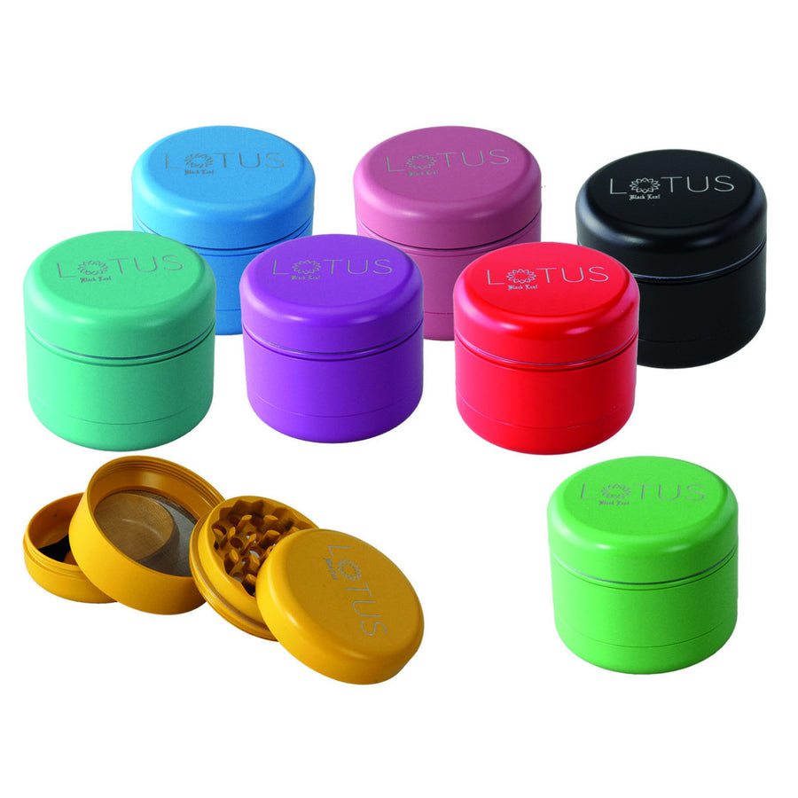 Black Leaf Lotus Grinder 4-teilig keramikbeschichtet - Farbe 1