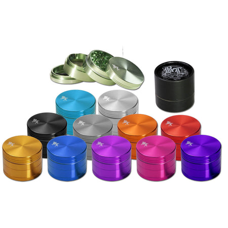 Black Leaf Aluminium-Grinder 4-teilig mit Magnet - Farbe 1