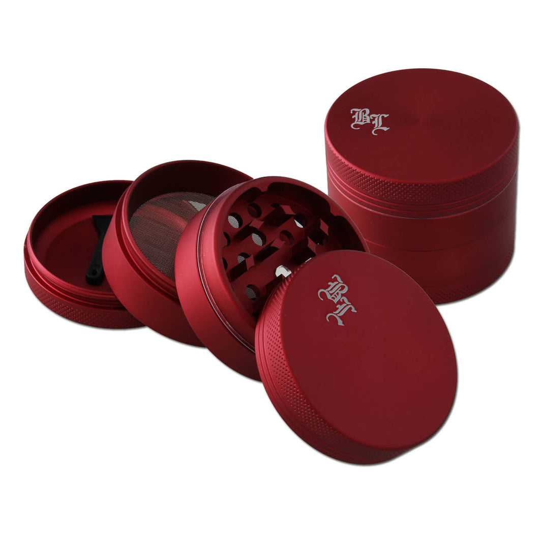 Black Leaf Aluminium Grinder 4-teilig seidenmatt