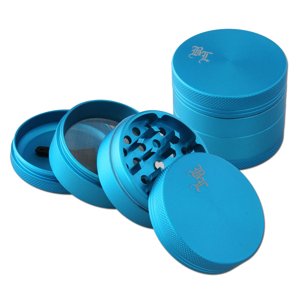 Black Leaf Aluminium Grinder 4-teilig seidenmatt