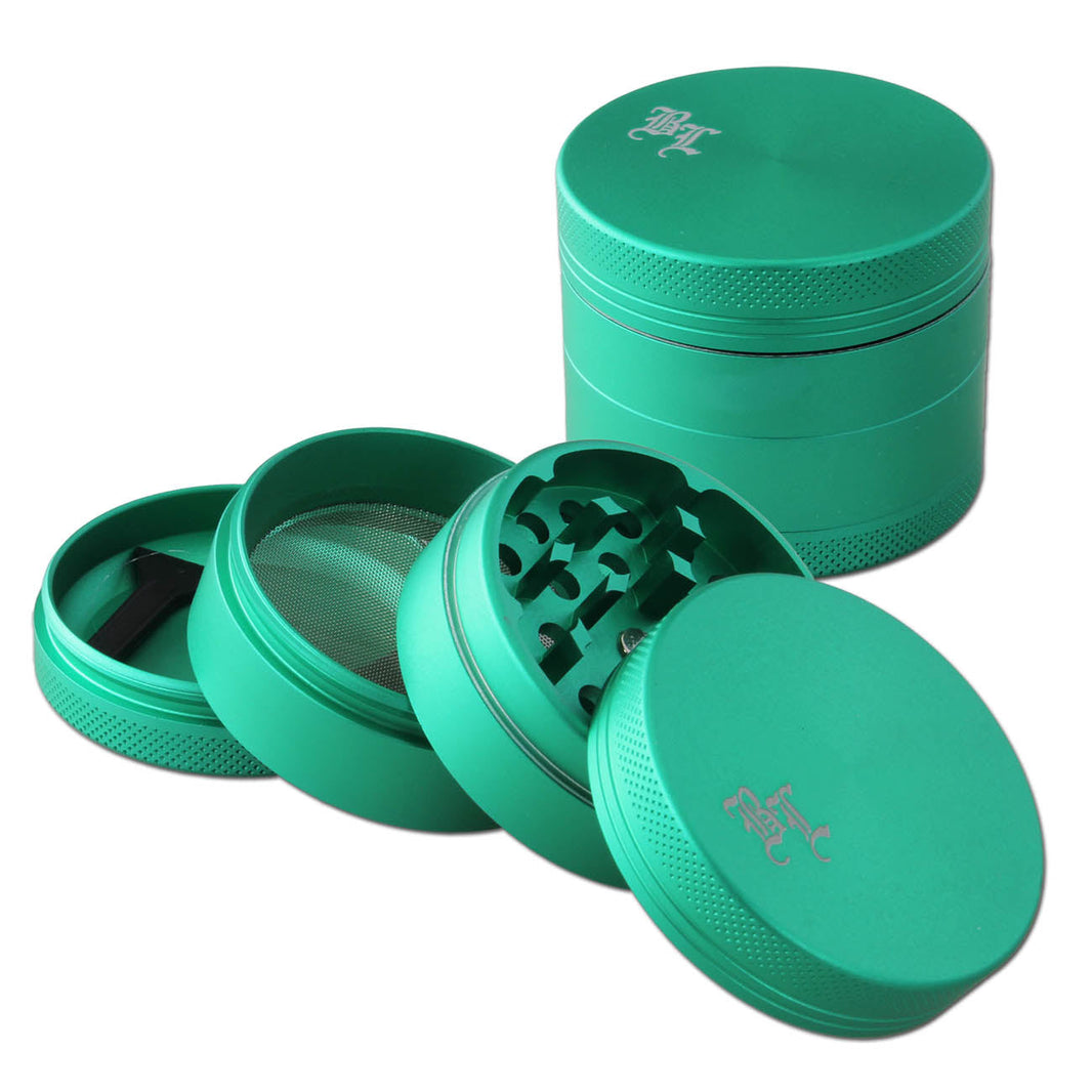Black Leaf Aluminium Grinder 4-teilig seidenmatt