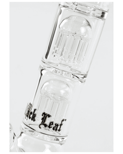 Bong mit zwei 6-Arm-Baumperkolatoren aus grünem Glas