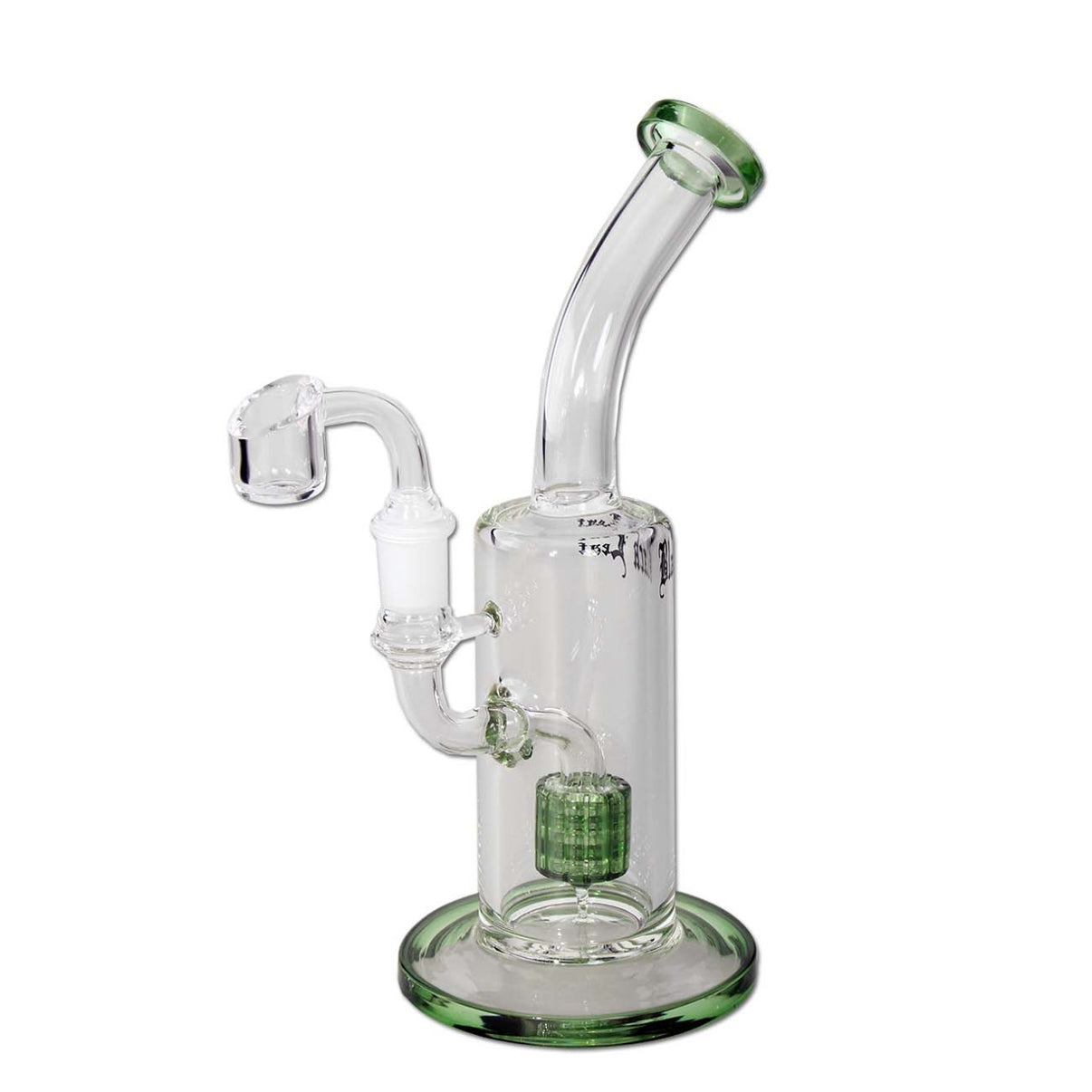 Black Leaf Ölbong/Dab Rig Trommelperkolator grün
