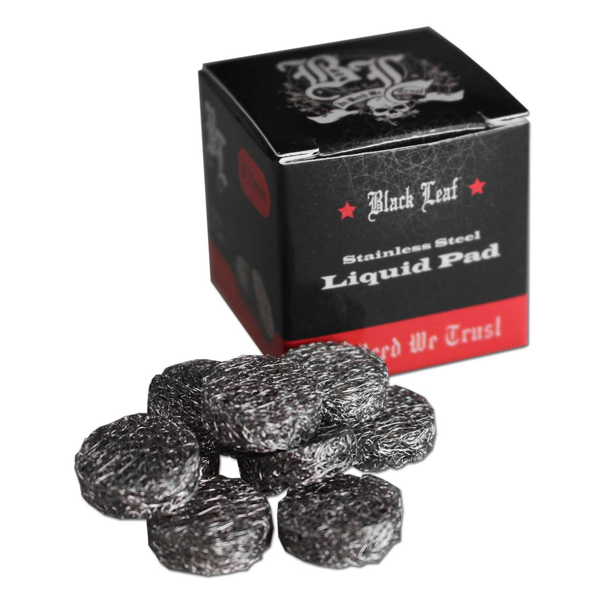 Black Leaf 10er-Set Edelstahl-Tropfkissen Ø 15mm