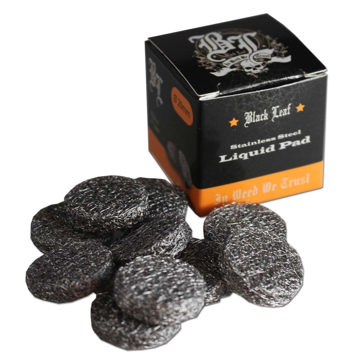 Black Leaf 10er-Set Edelstahl-Tropfkissen Ø 20 mm