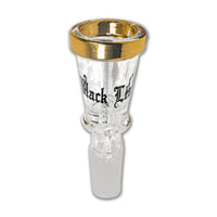 Black Leaf Glaskopf mit goldenem Rand