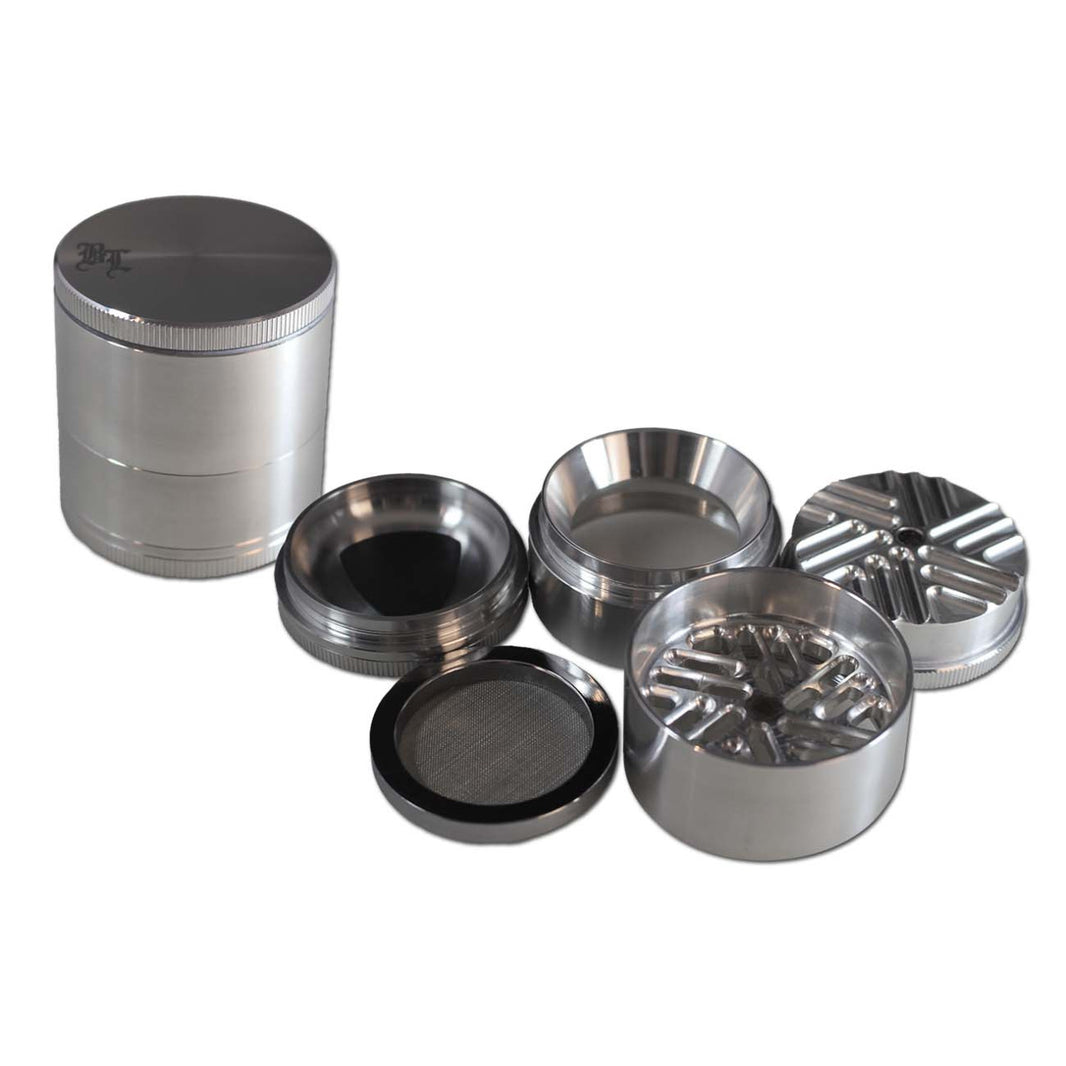 Black Leaf SQUISHY Grinder ZAHNLOS 4-tlg. silber
