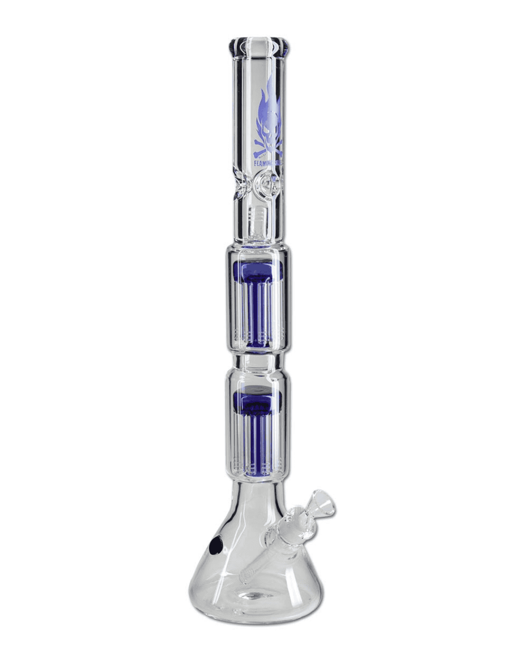 Frontansicht der Black Leaf Icebong mit 2x10-Arm Perkolator