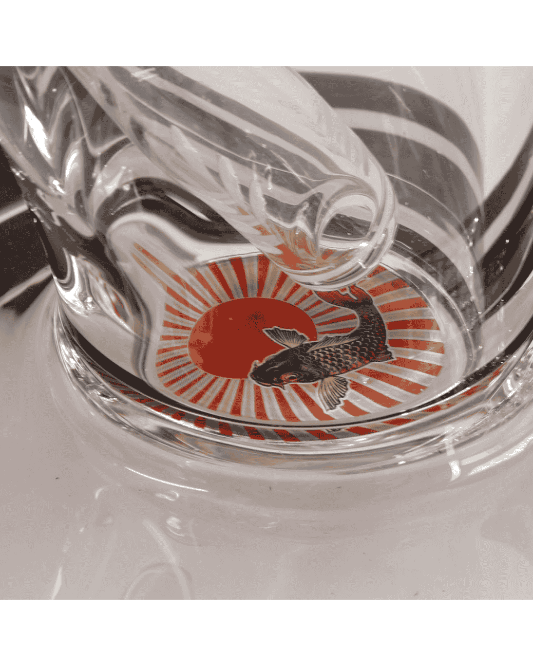 Bong mit irisierendem Ronin & Geisha Design von Künstler Sly