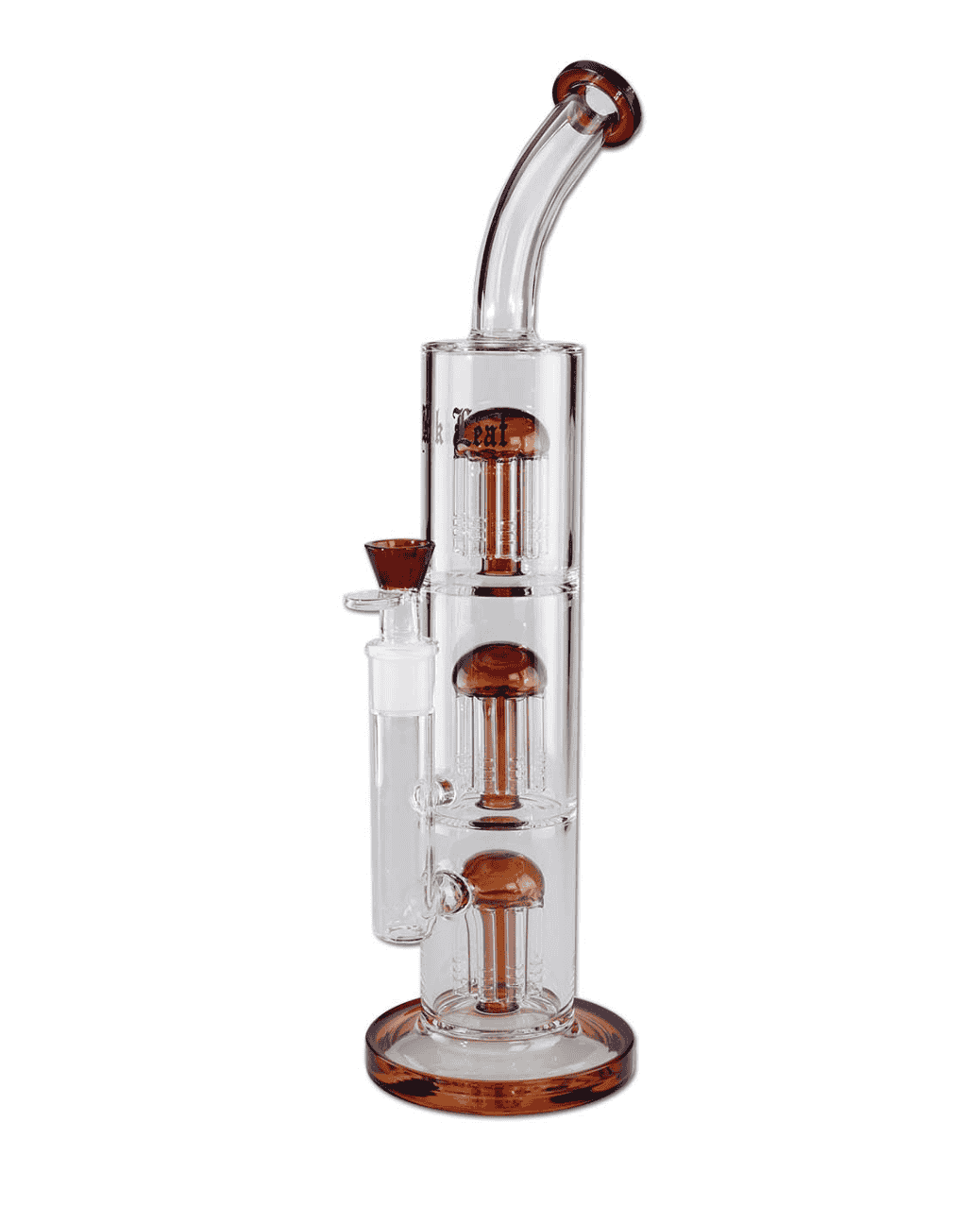 Grüne Black Leaf Glasbong mit 3-fach 8-Arm Baumperkolator