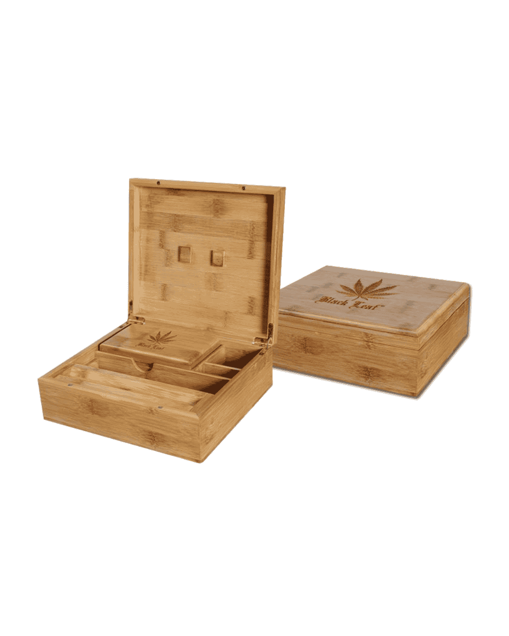 Pollenbox mit Sieb und Acrylplatte der Black Leaf Hanfblatt-Box