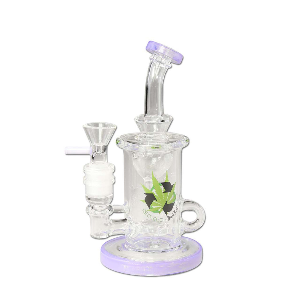 Black Leaf Recycle Bubbler Trichterperko lila