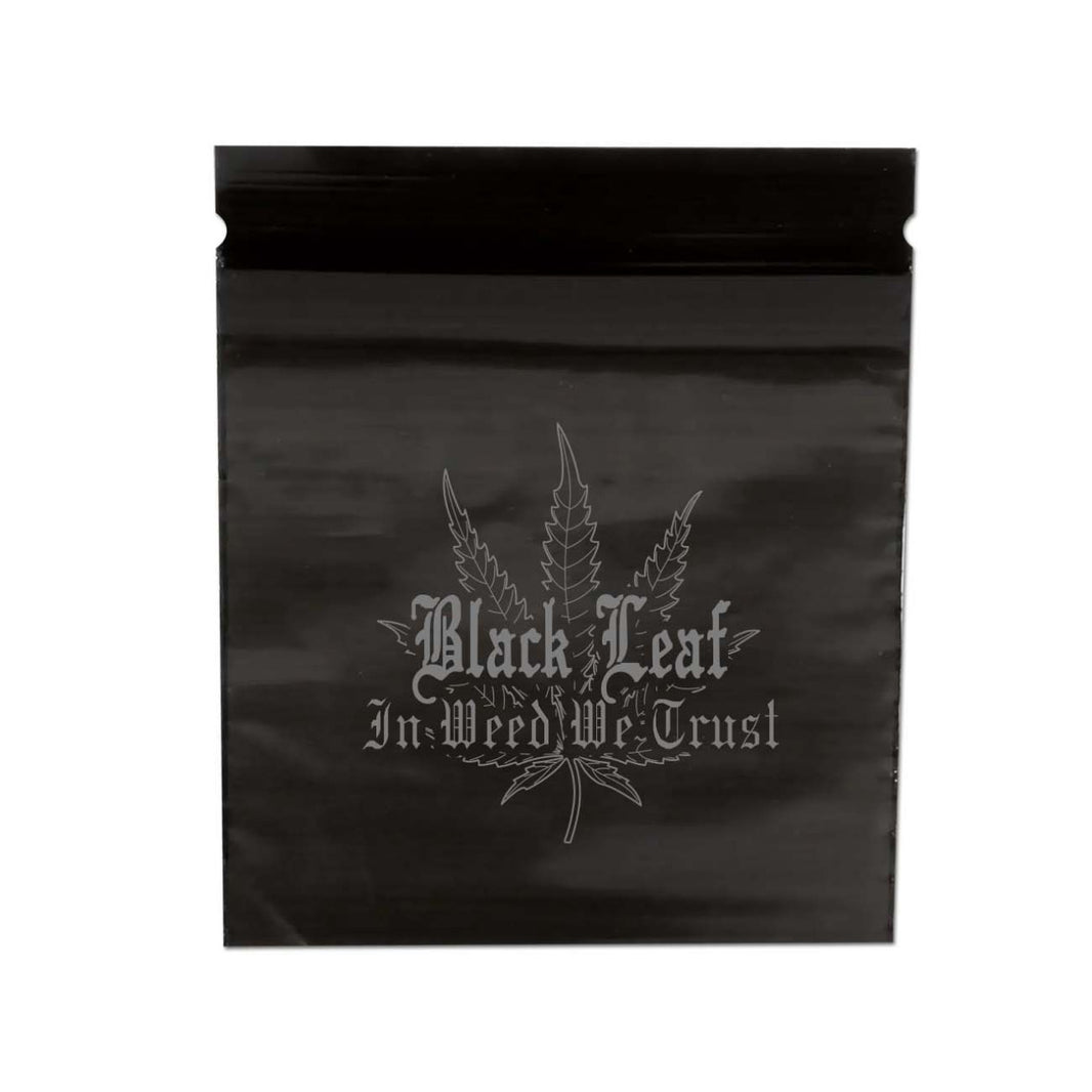 Black Leaf Schnellverschlussbeutel IN WEED WE TRUST