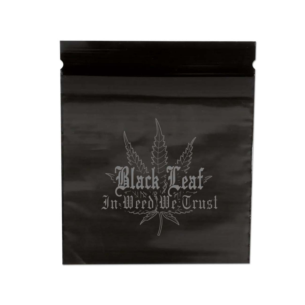 Black Leaf Schnellverschlussbeutel IN WEED WE TRUST