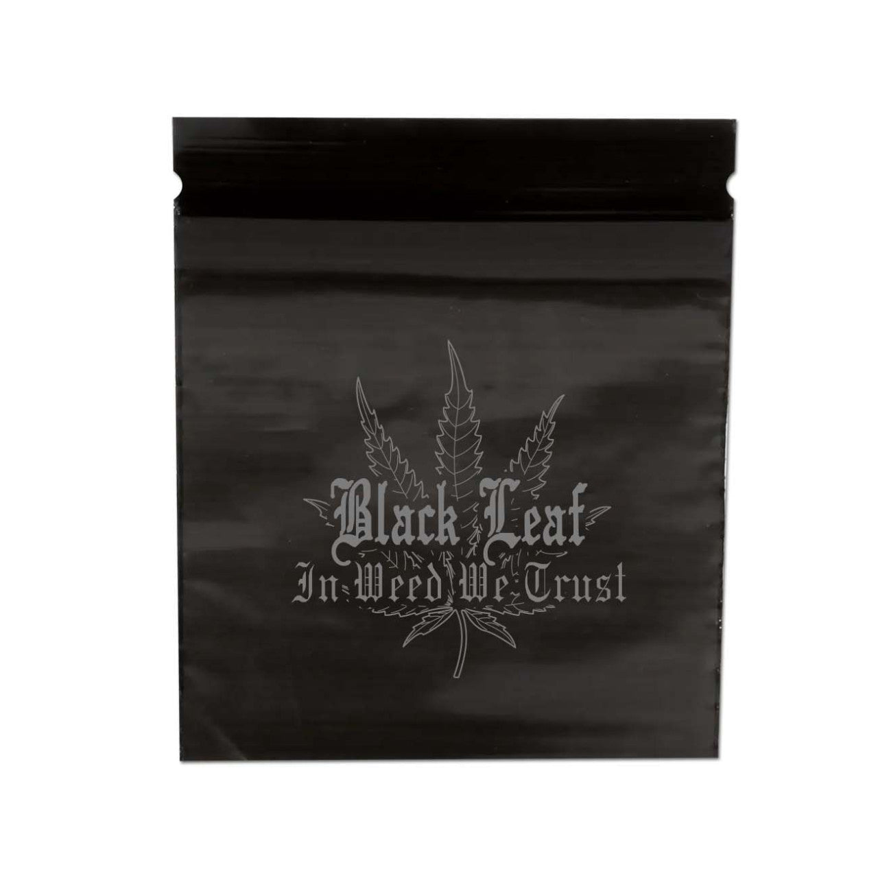 Black Leaf Schnellverschlussbeutel IN WEED WE TRUST
