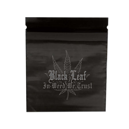 Black Leaf Schnellverschlussbeutel IN WEED WE TRUST