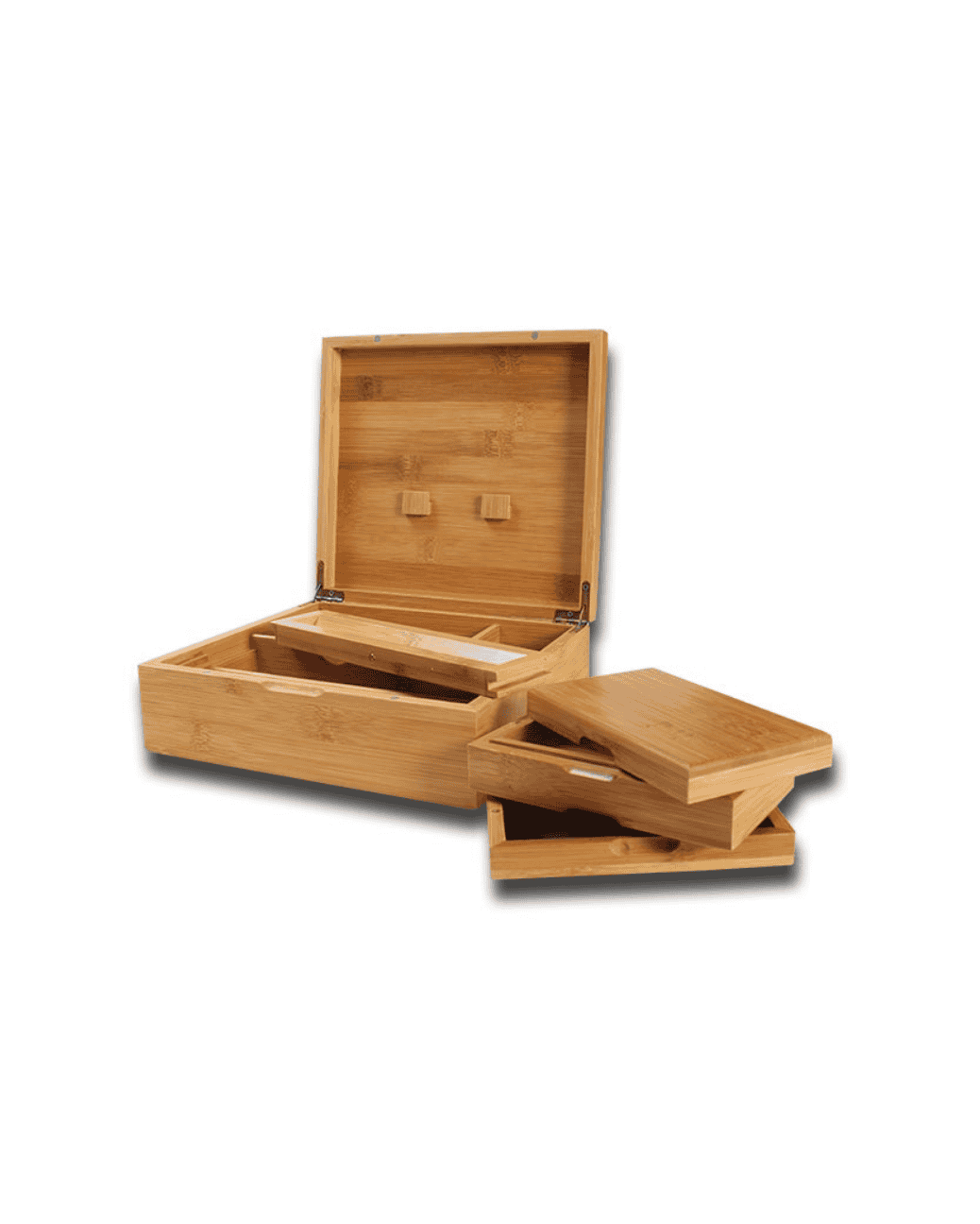 Drehunterlage und Pollenfach der Black Leaf Bambusbox