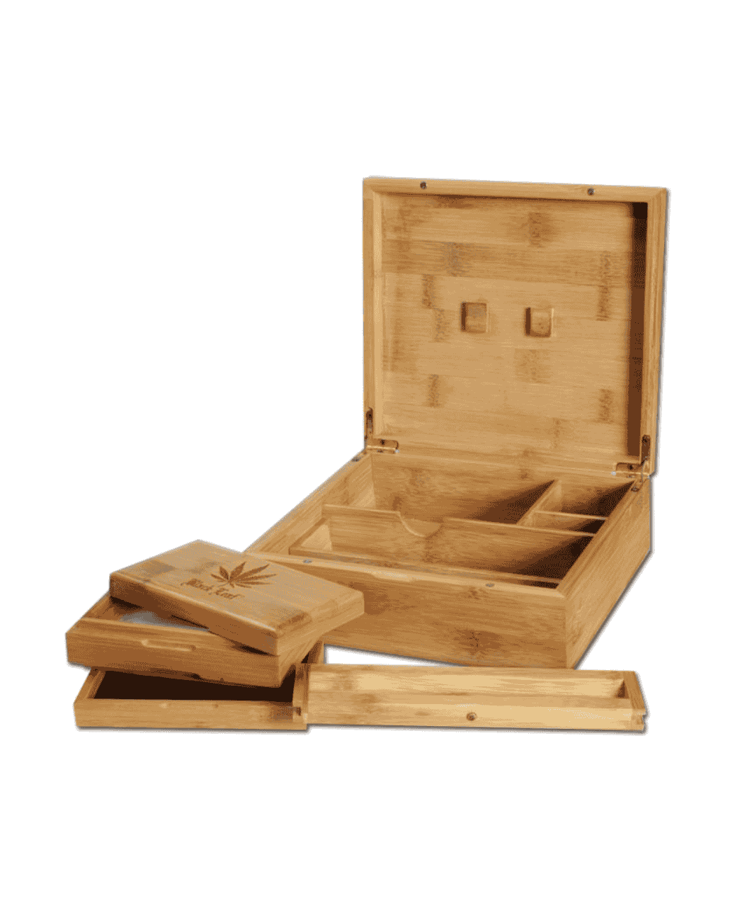 Herausnehmbare Drehunterlage und Stauraum der Stoner Box II