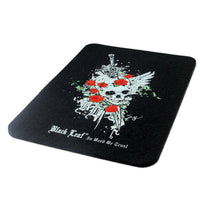 Black Leaf Dab Mat SKULL + ROSES