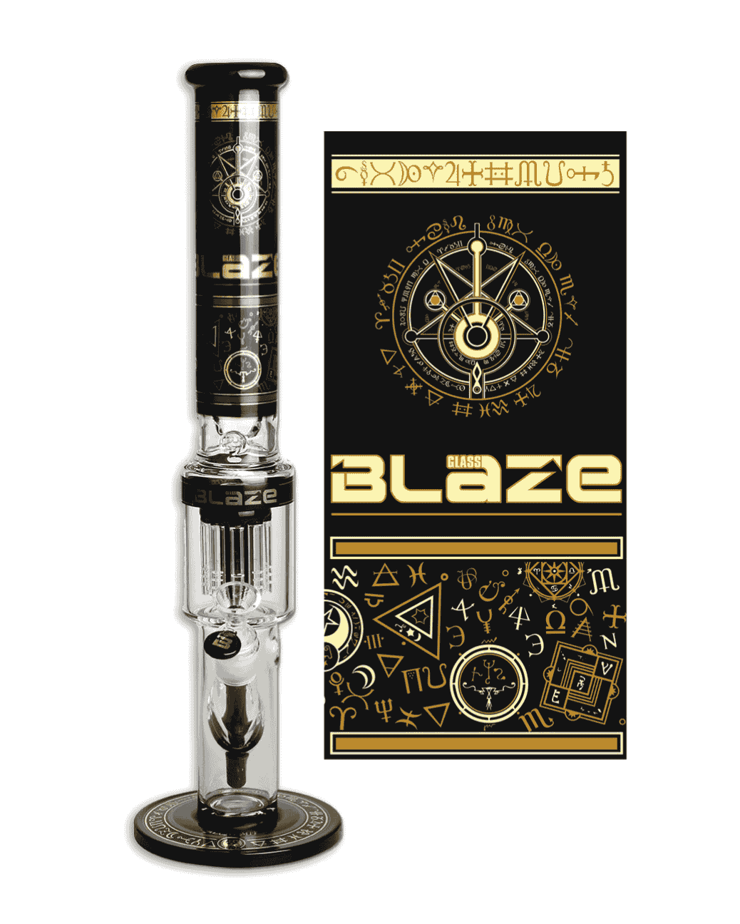 BLAZE Alchemie Icebong mit Metallic-Print in Frontalansicht