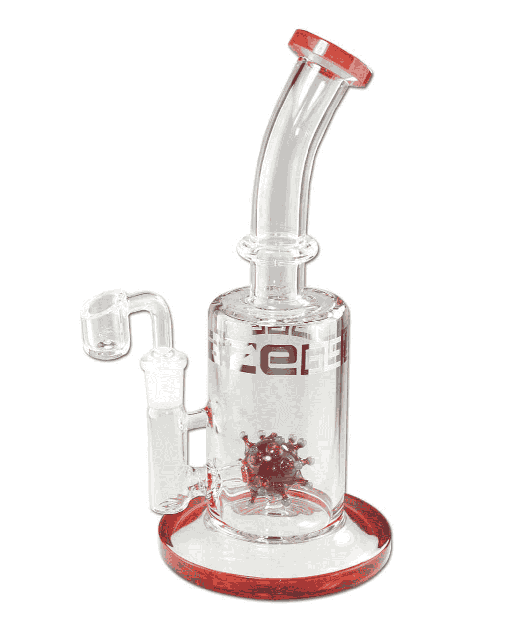 Blaze Dab Rig mit farbigem Glas und festem Rundfuß