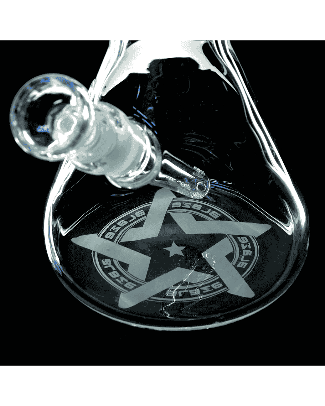 Sandgestrahlter Fuß der BLAZE Bong mit Logo