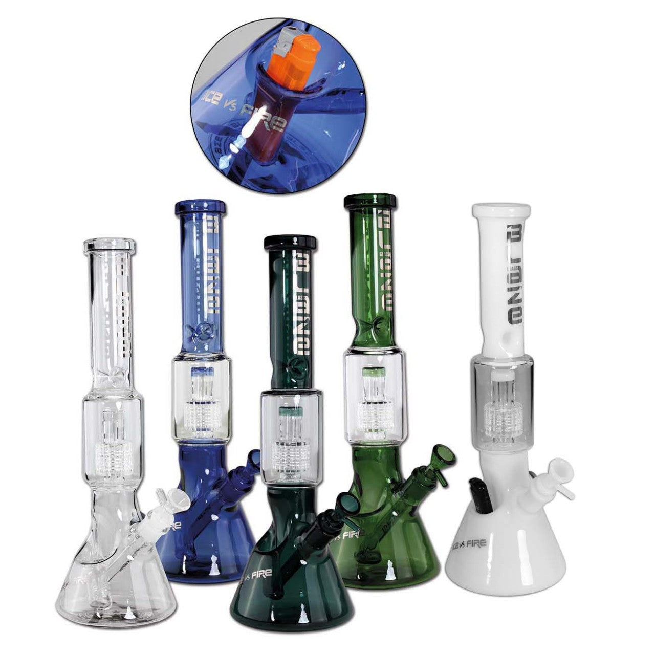 BLAZE Icebong Ice vs. Fire Trommelperkolator - klar
