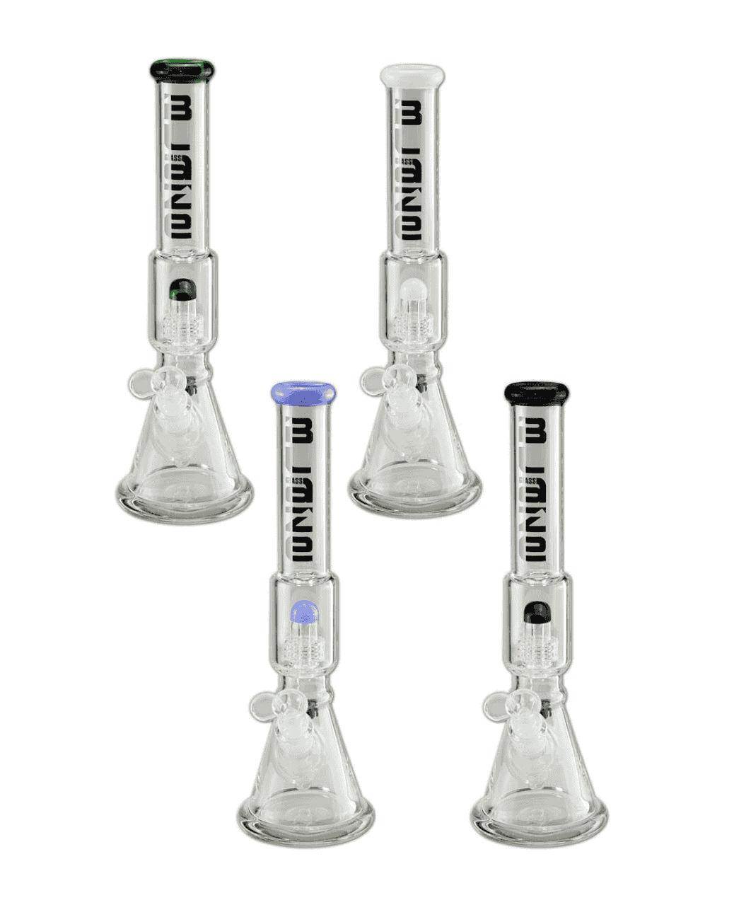Frontansicht der weißen BLAZE Icebong mit Trommelperkolator