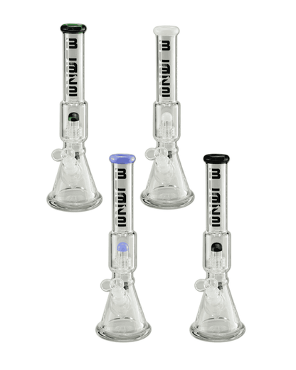 Frontansicht der weißen BLAZE Icebong mit Trommelperkolator