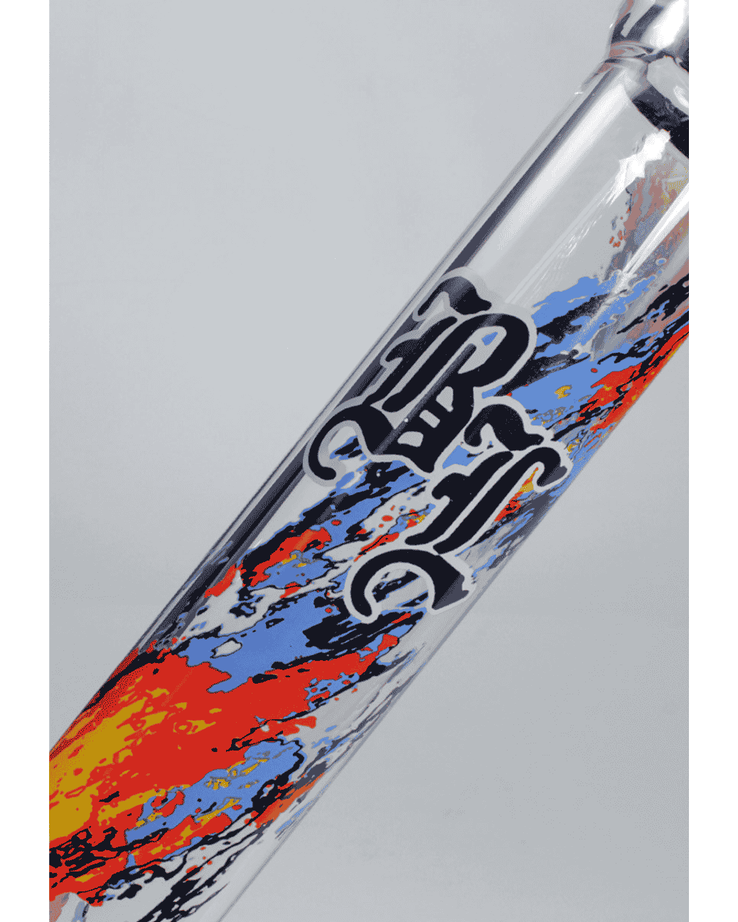 Schlitzdiffusor-Chillum der Black Leaf Zylinderbong Flammen