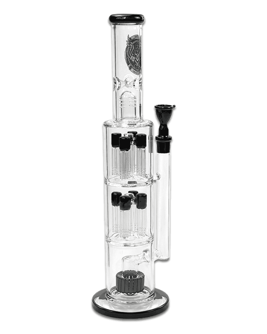 Bong mit 9-facher Perkolation aus Glas