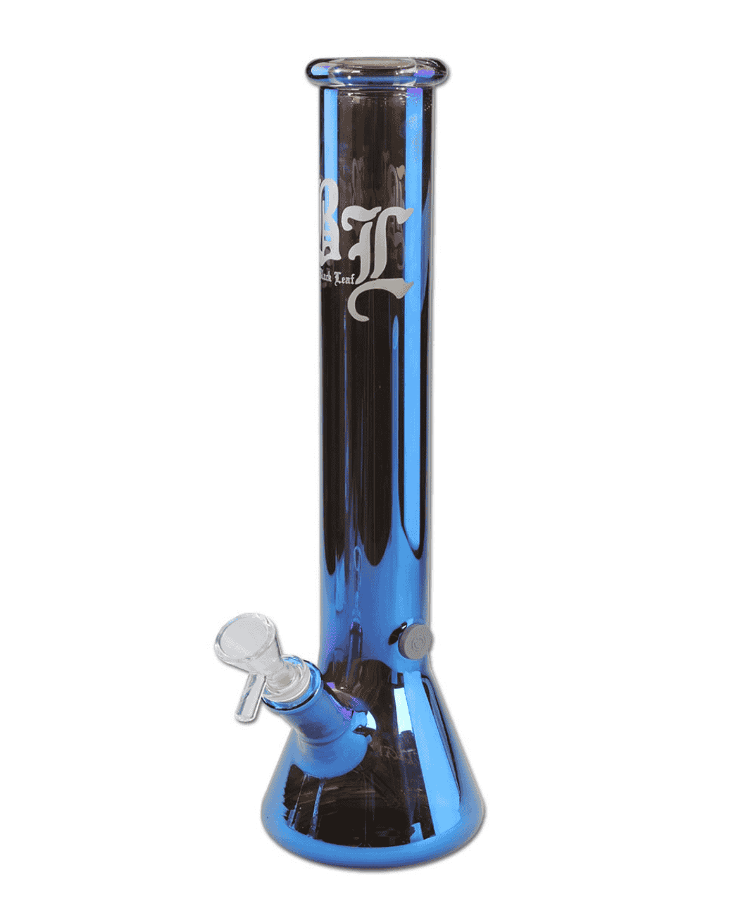 Komplettansicht der regenbogenfarbenen Black Leaf Bong