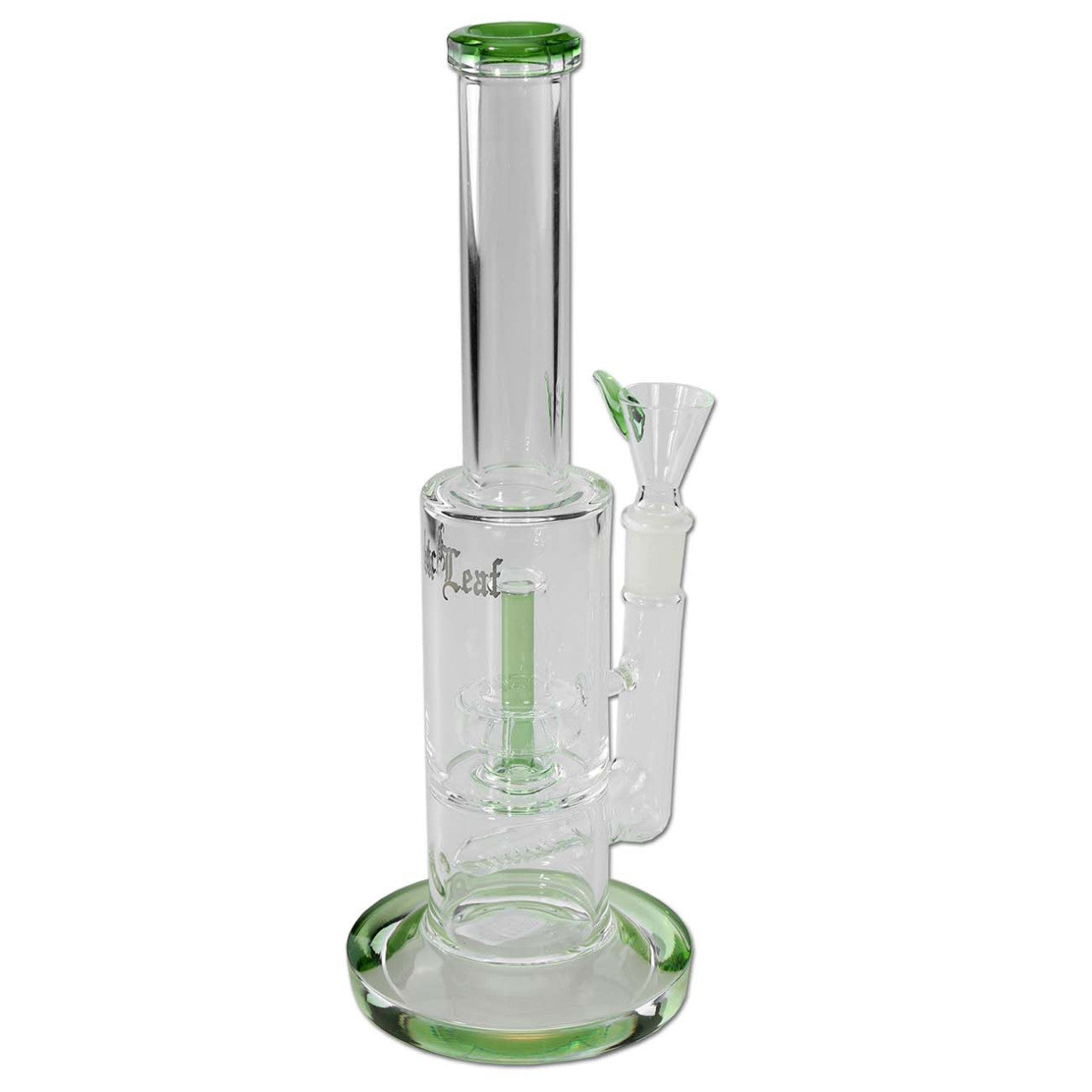 Black Leaf Perkolatorbong mit Inlineslit-Diffusor - Variante-2