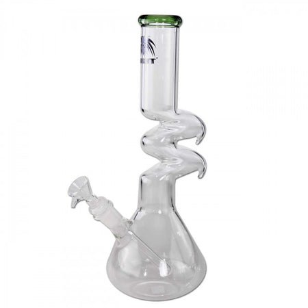 Breit ZickZack Bong mit Diffusorchillum