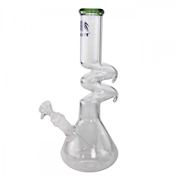 Breit ZickZack Bong mit Diffusorchillum