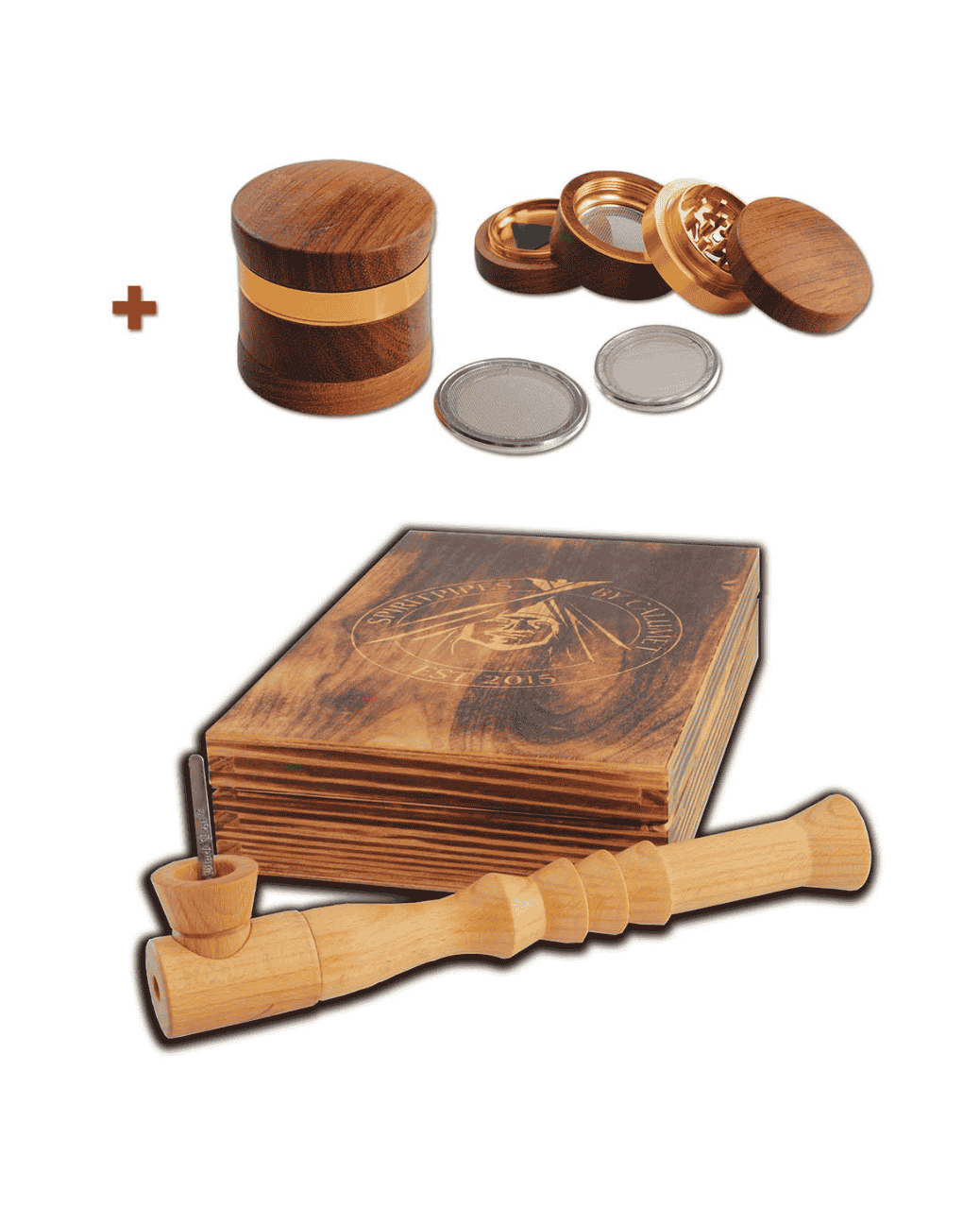 Calumet DeluxePipe L aus Buche im Komplettset mit Grinder & Zubehör