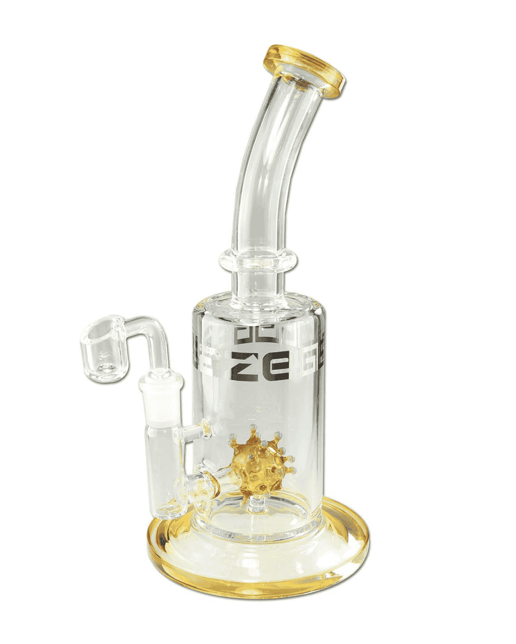 Kompakte Dab Rig aus Glas mit Virusperkolator und Banger