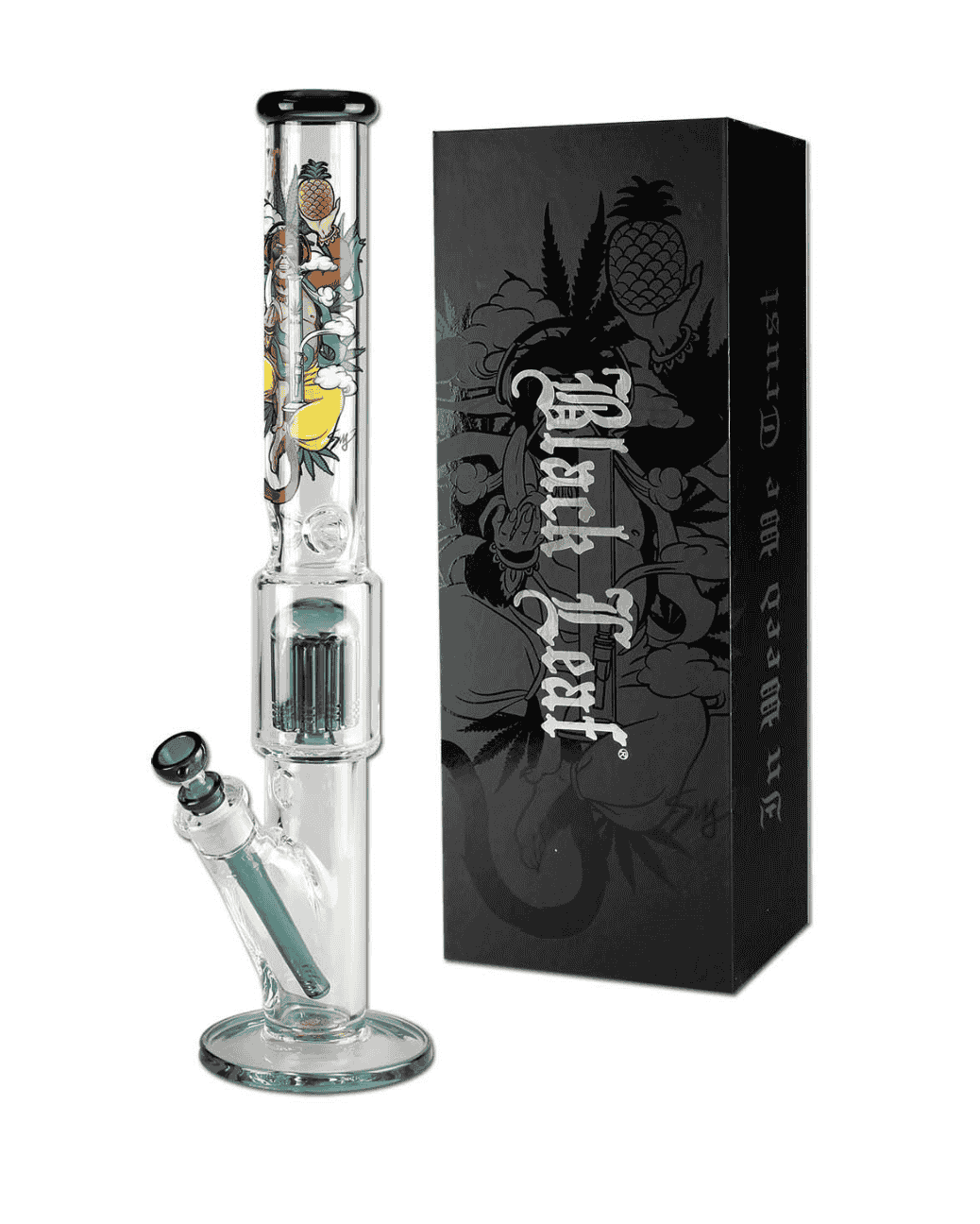 Hanuman Bong mit farbigem Diffusoradapter und Stopfen für Kickloch