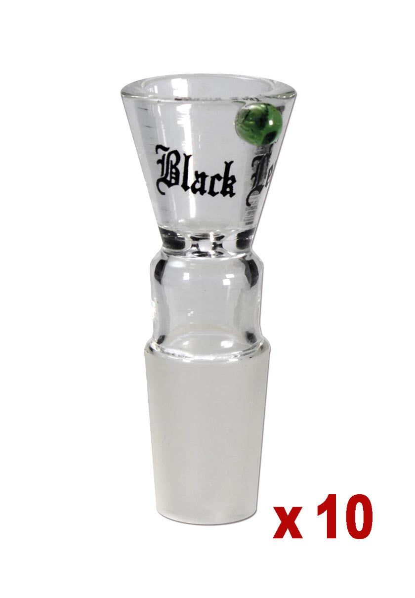 Black Leaf Durchziehkopf Glas mit 2mm/3mm Loch - NS 19 (18,8mm) mit 3mm Loch