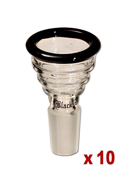 Black Leaf Stufenkopf Glas schwarzer Rand