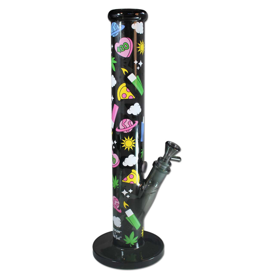 FIRE-FLOW™ X Black Leaf Bong 420 PATTERN